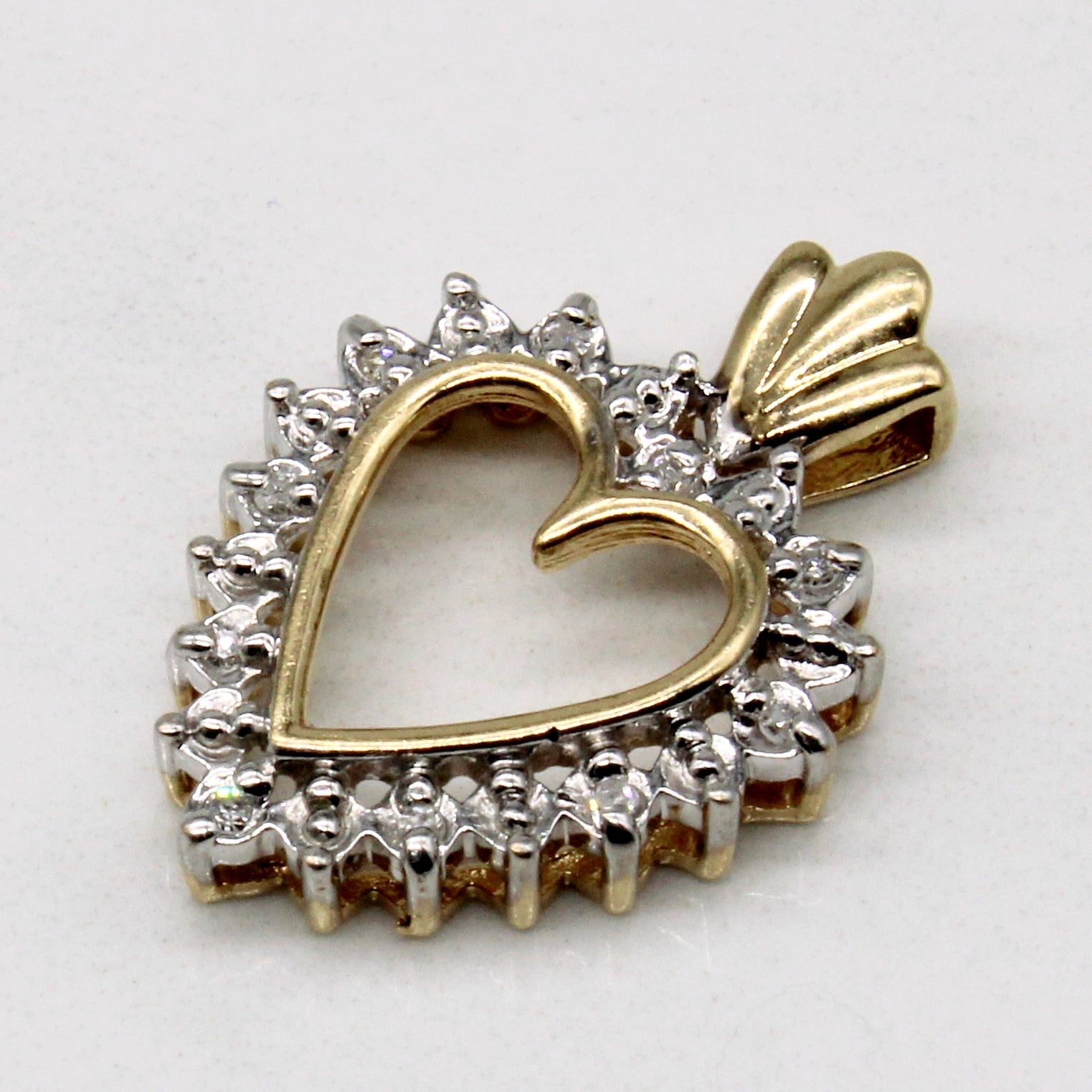 Diamond Heart Shaped Pendant | 0.05ctw |