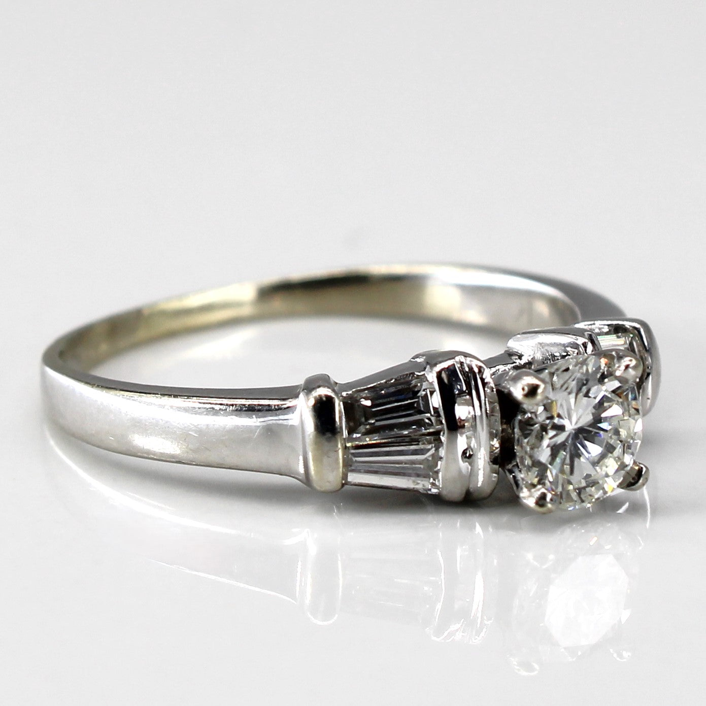 Solitaire with Accents Diamond Ring | 0.58ctw | SZ 6.5 |