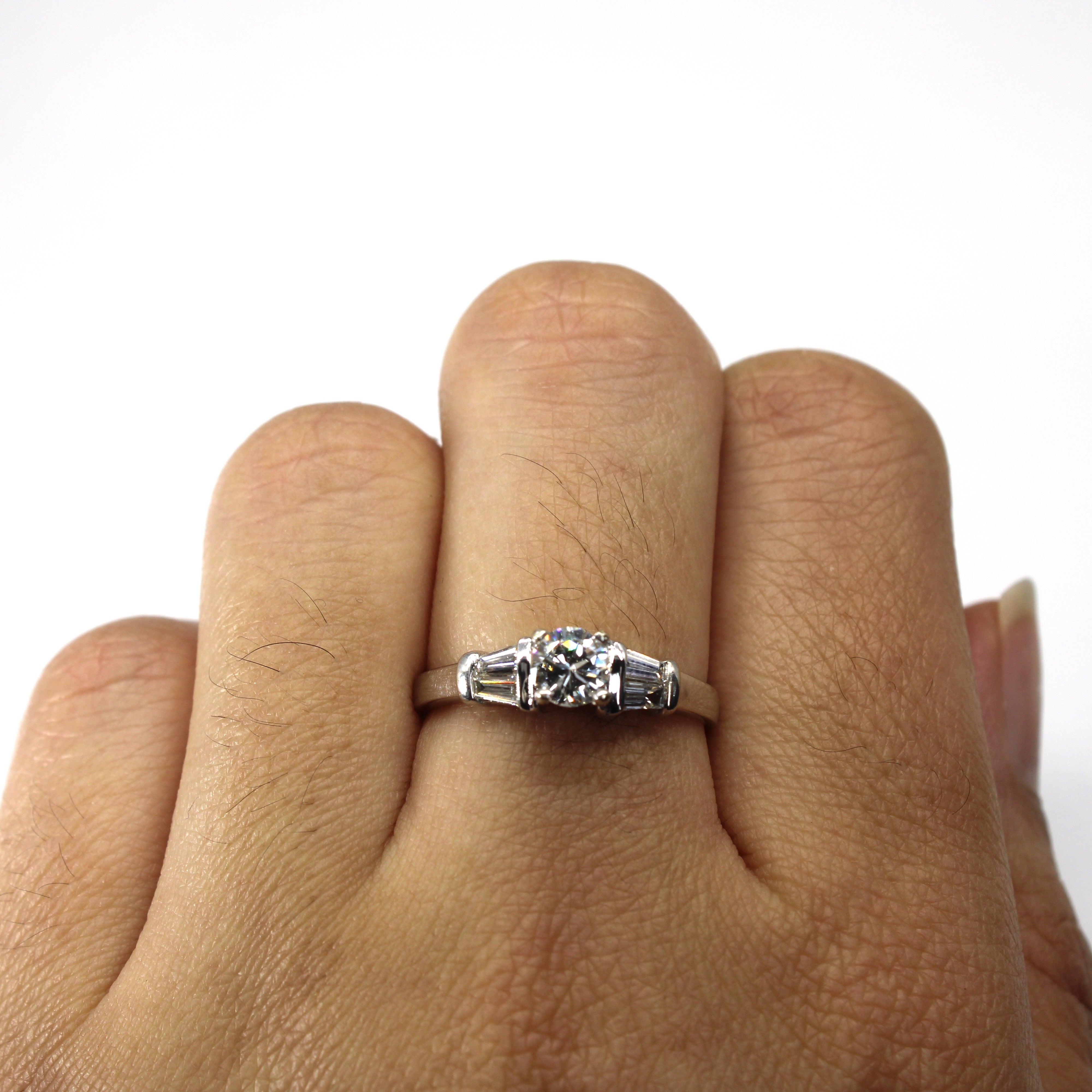 Solitaire with Accents Diamond Ring | 0.58ctw | SZ 6.5 |