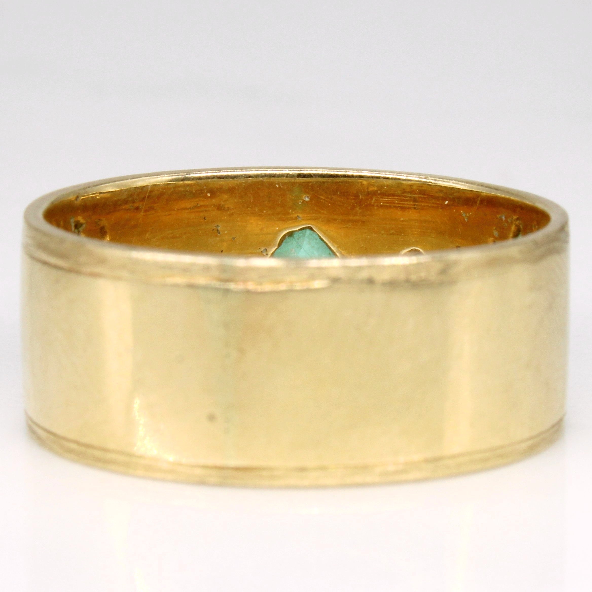 Emerald & Diamond Cocktail 14k Ring | 0.30ct, 0.02ctw | SZ 10.75 |