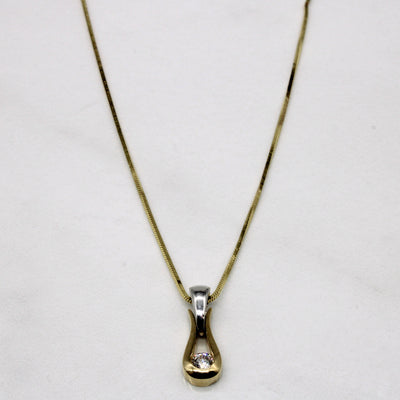 Solitaire Diamond Drop Necklace | 0.11ct | 17