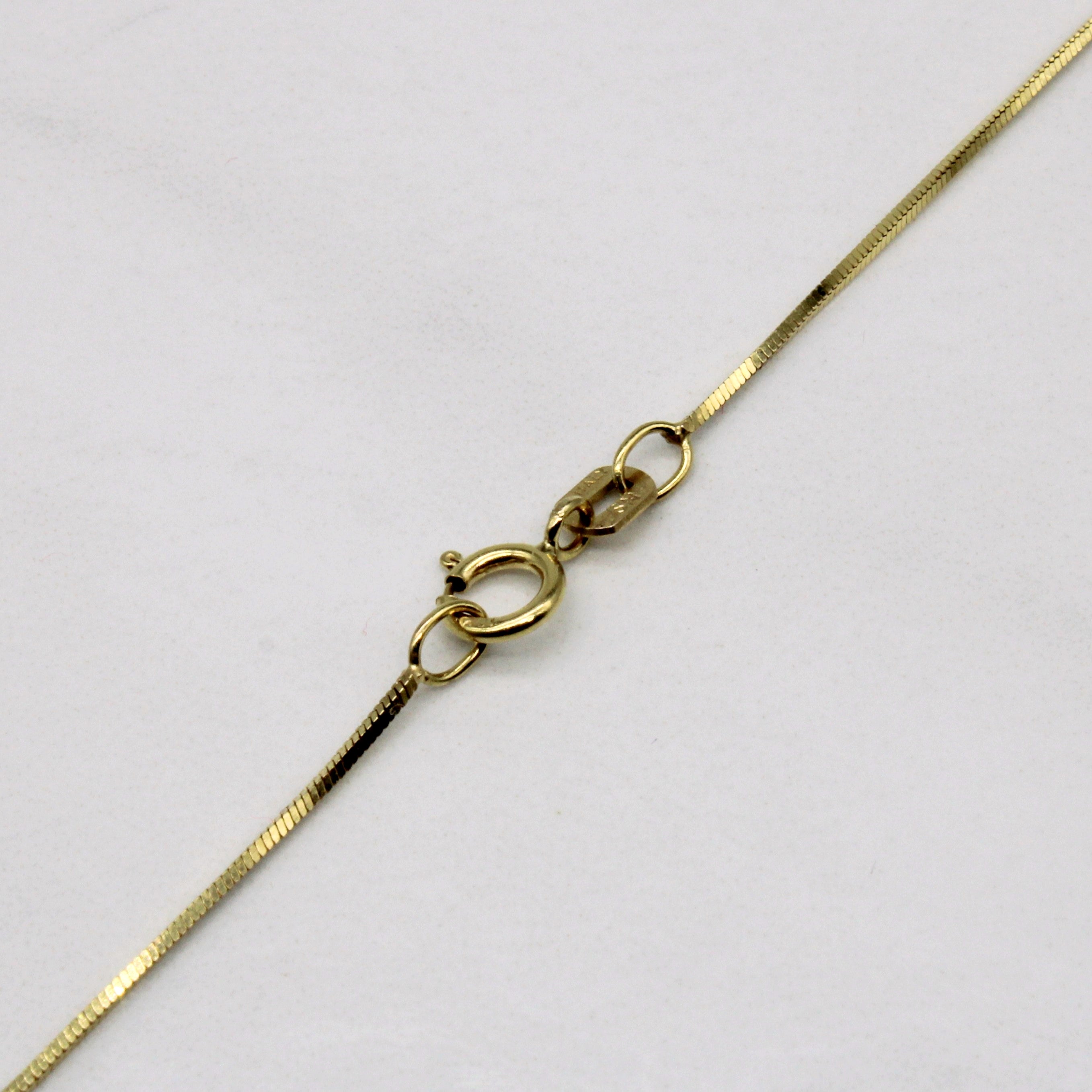 Solitaire Diamond Drop Necklace | 0.11ct | 17" |