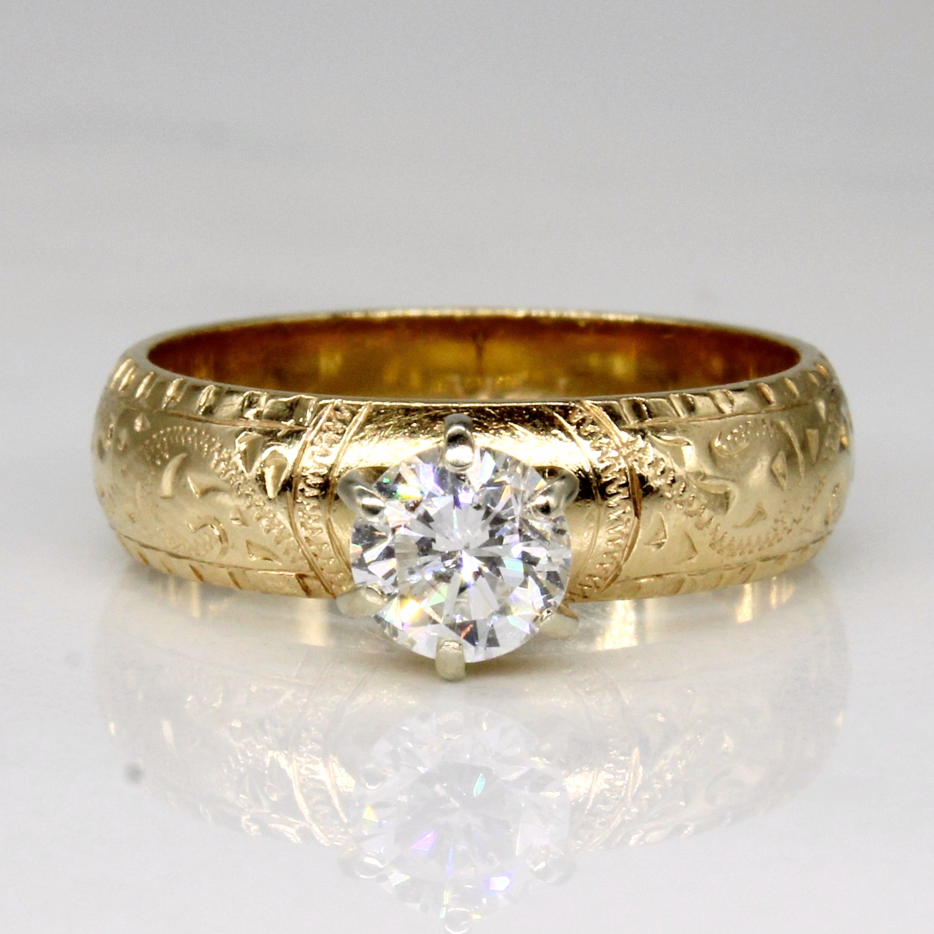 Diamond Solitaire 14k Ring | 0.48ct | SZ 5.5 |