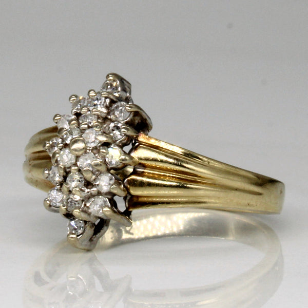 Diamond Cluster Ring | 0.17ctw | SZ 6.5 |