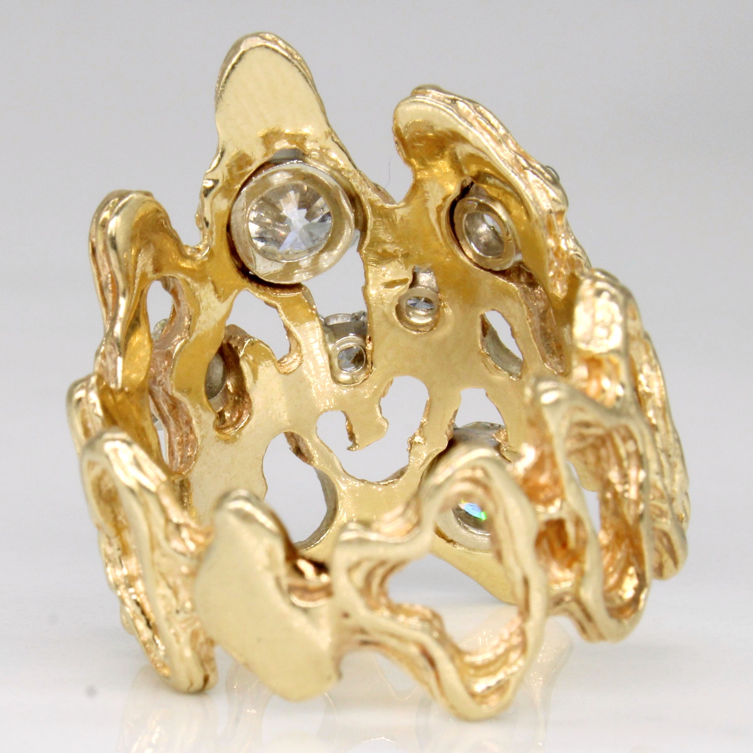 Diamond Abstract Open Work 14k Ring | 0.6ct, 0.7ctw | SZ 6 |