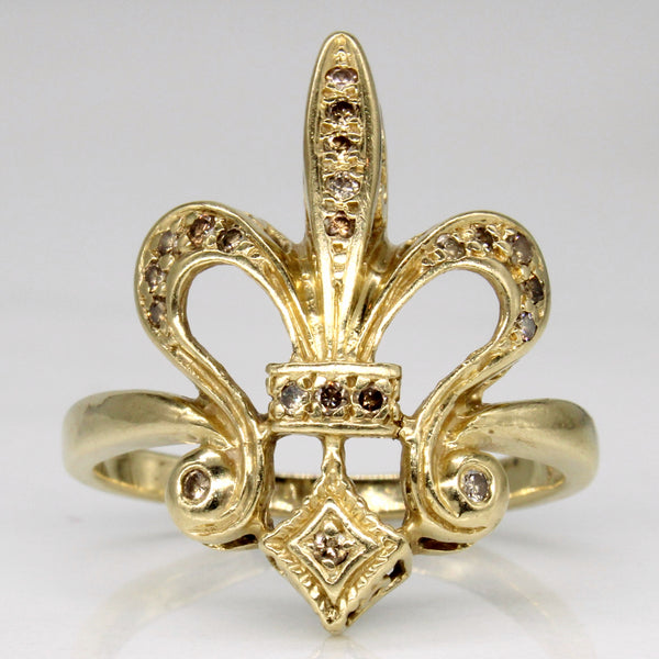 Chocolate Diamond Crest Ring | 0.17ctw | SZ 7 |