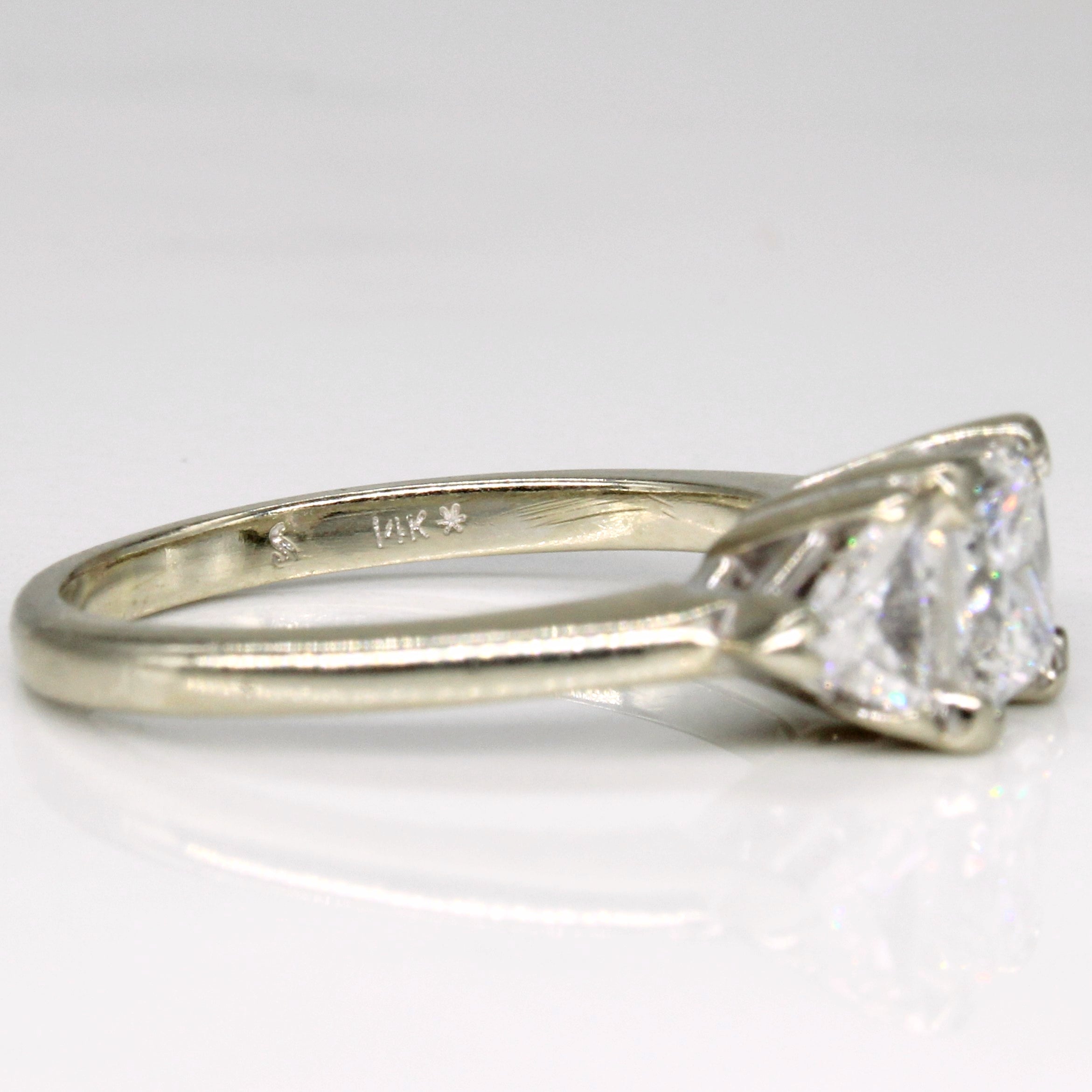 Princess Cut and Trillion Diamond 14k Ring | 1.03ct, 0.5ctw | SZ 6.5 |