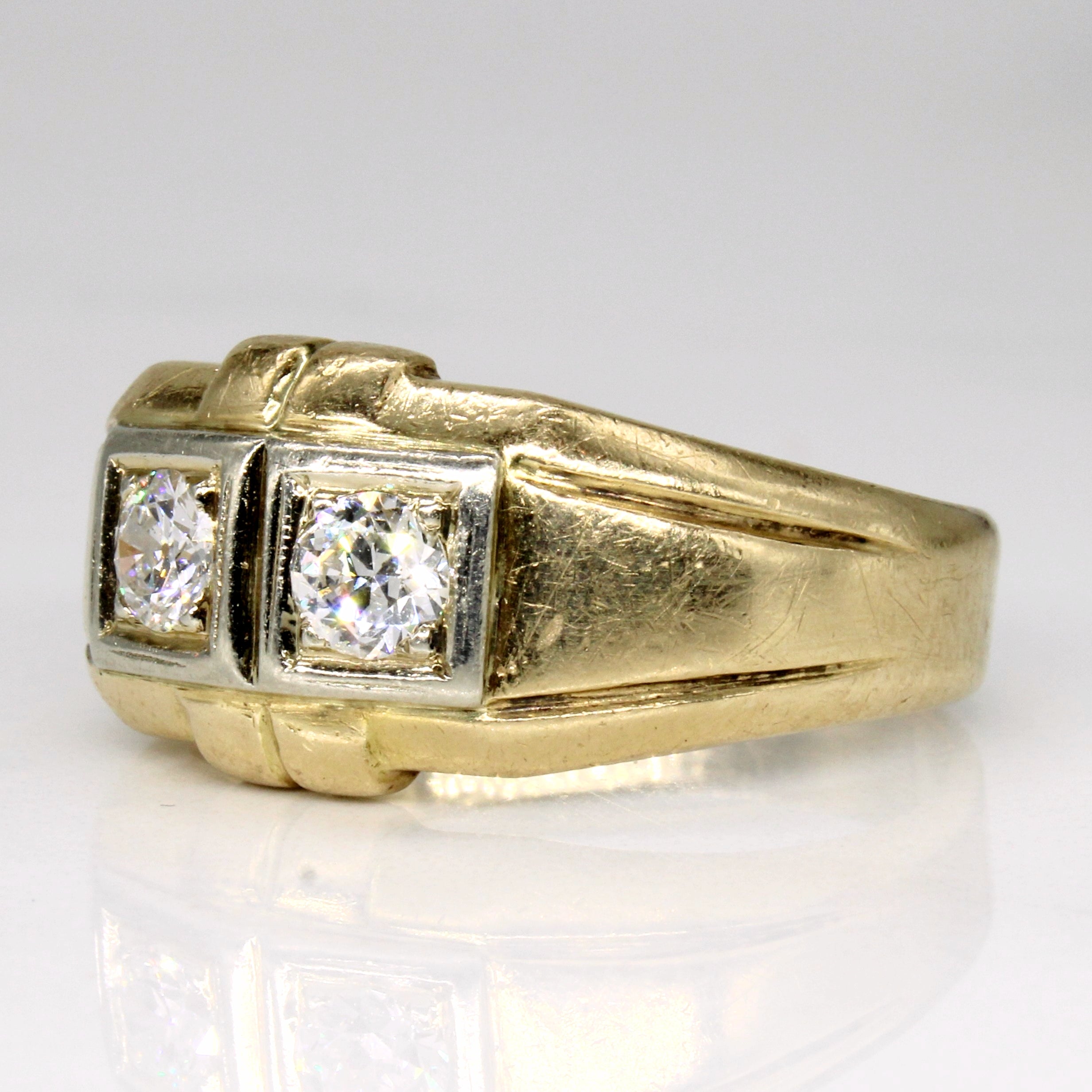 Toi et Moi Double Diamond Ring | 0.48ctw | SZ 10.75 |