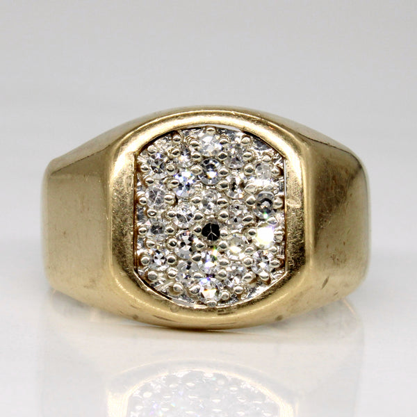 Pave Set Diamond Ring | 0.24ctw | SZ 7.5 |