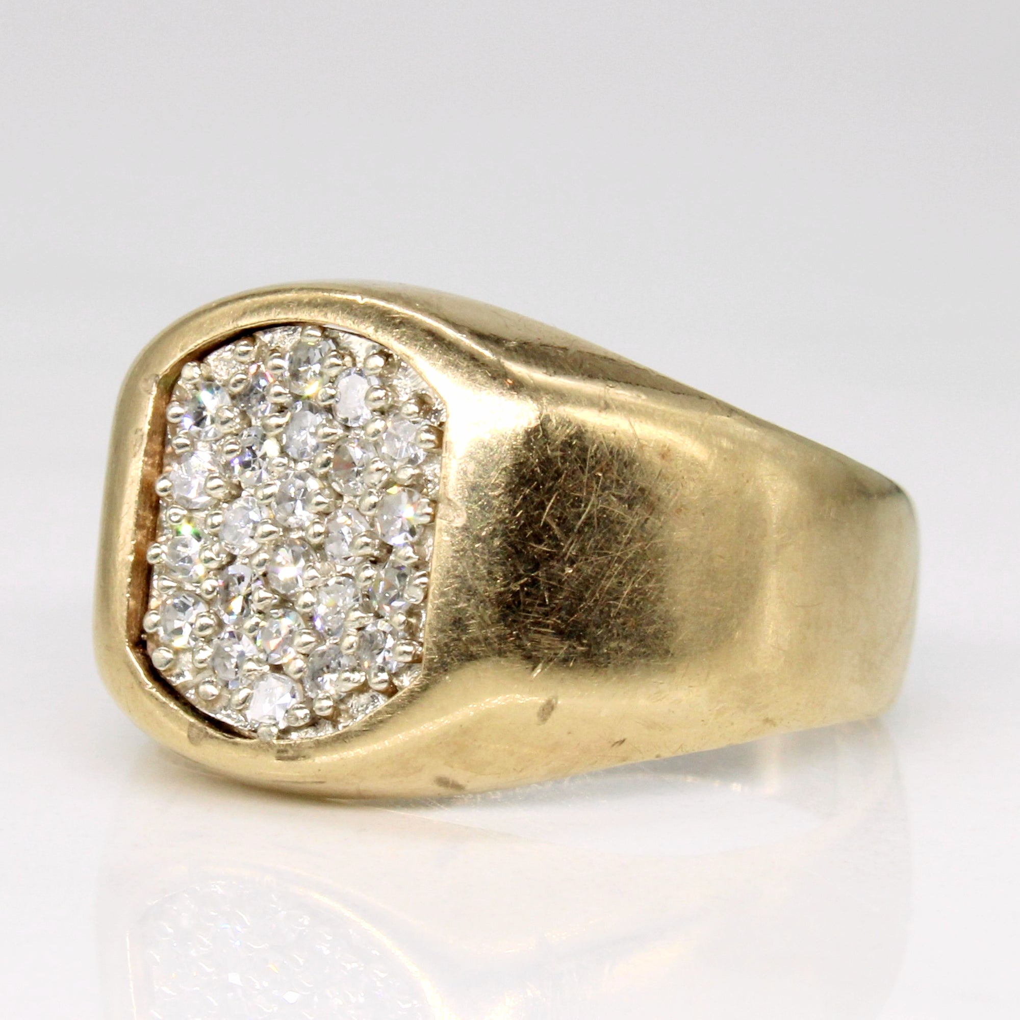 Pave Set Diamond Ring | 0.24ctw | SZ 7.5 |