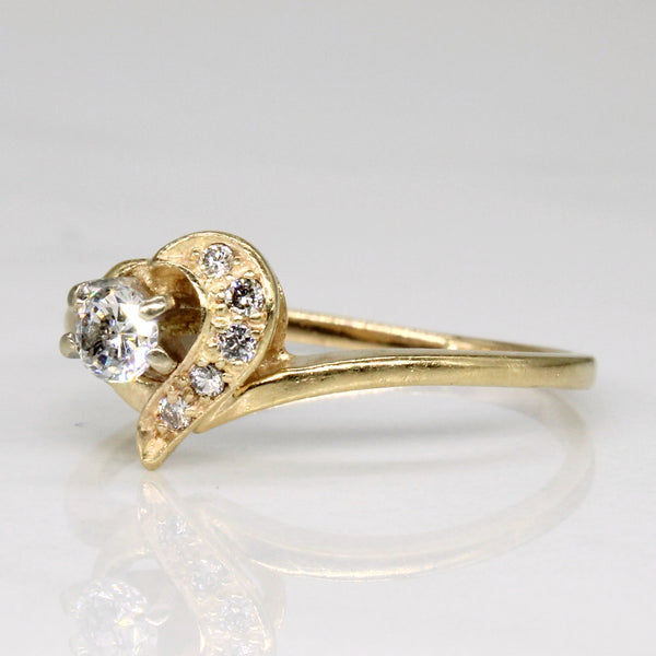 Diamond Heart Ring | 0.18ctw | SZ 6.25 |