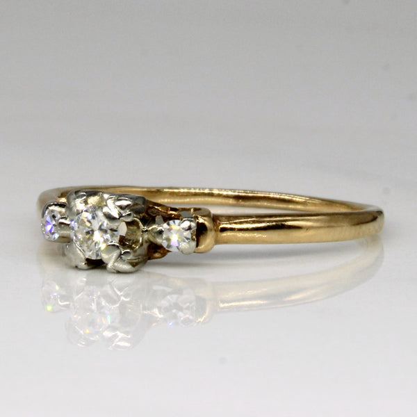Diamond Three Stone Ring | 0.18ctw | SZ 9.25 |
