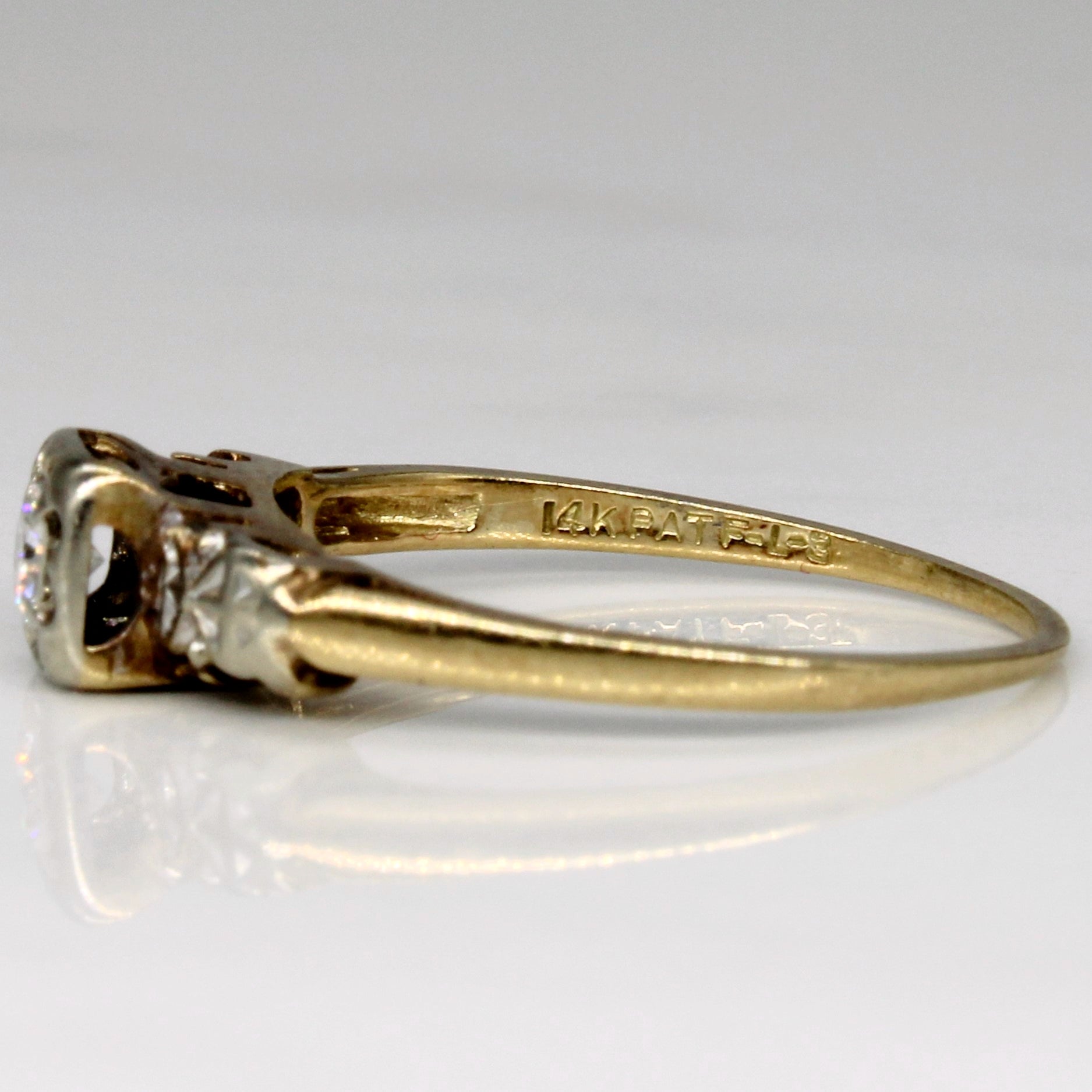 Bague diamant unique | 0,10 ct | Taille 6 | 