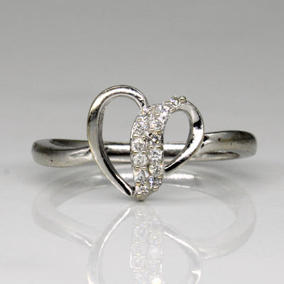 Diamond Heart Ring | 0.07ctw | SZ 6.25 |