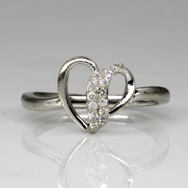 Diamond Heart Ring | 0.07ctw | SZ 6.25 |