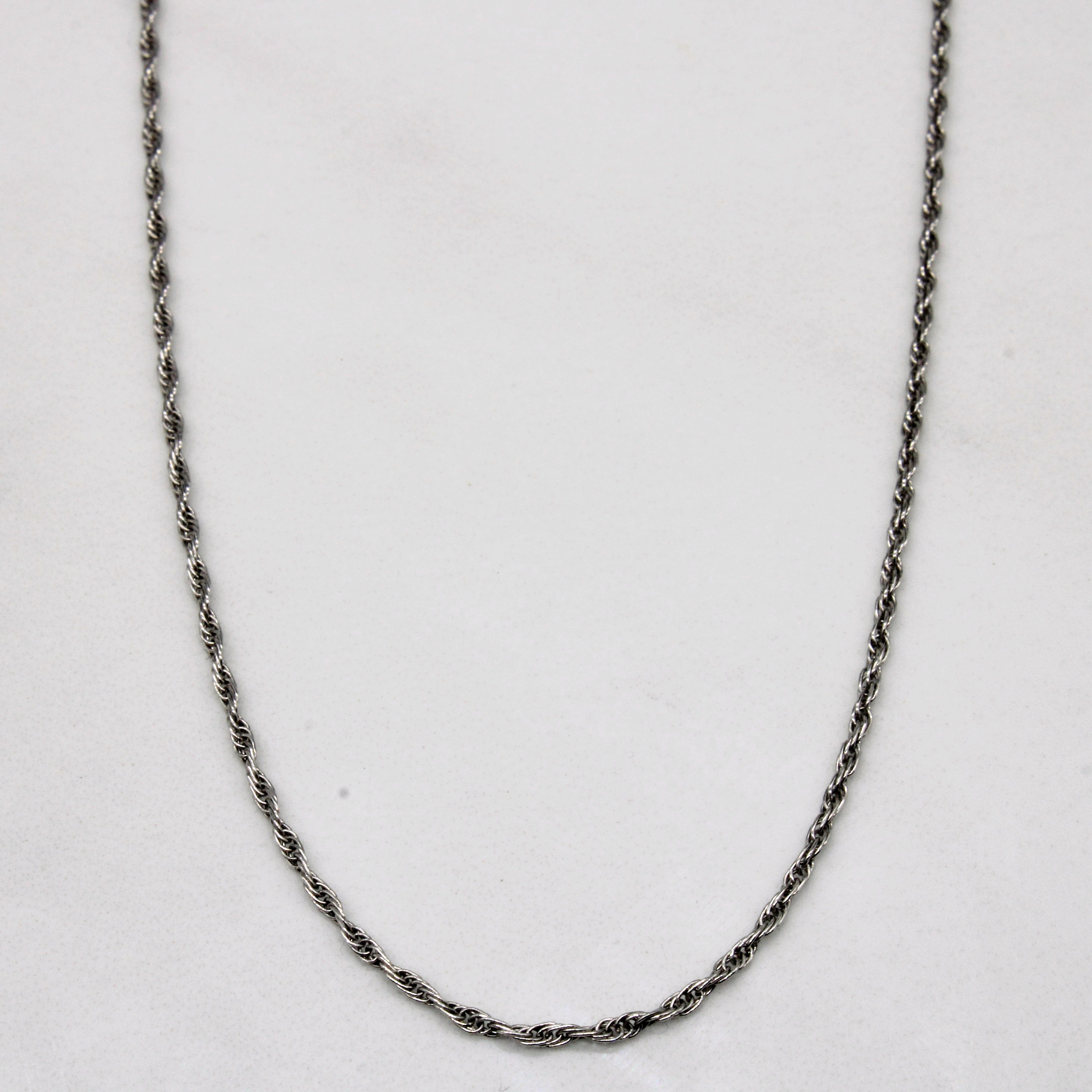 Platinum Rope Chain | 1.10mm | 24" |