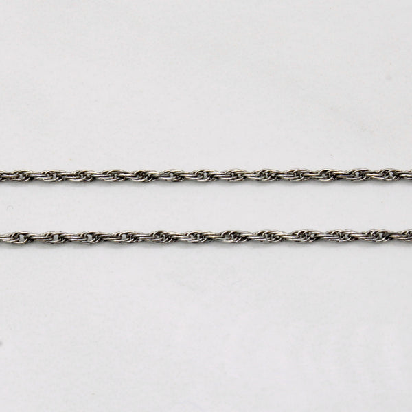 Platinum Rope Chain | 1.10mm | 24