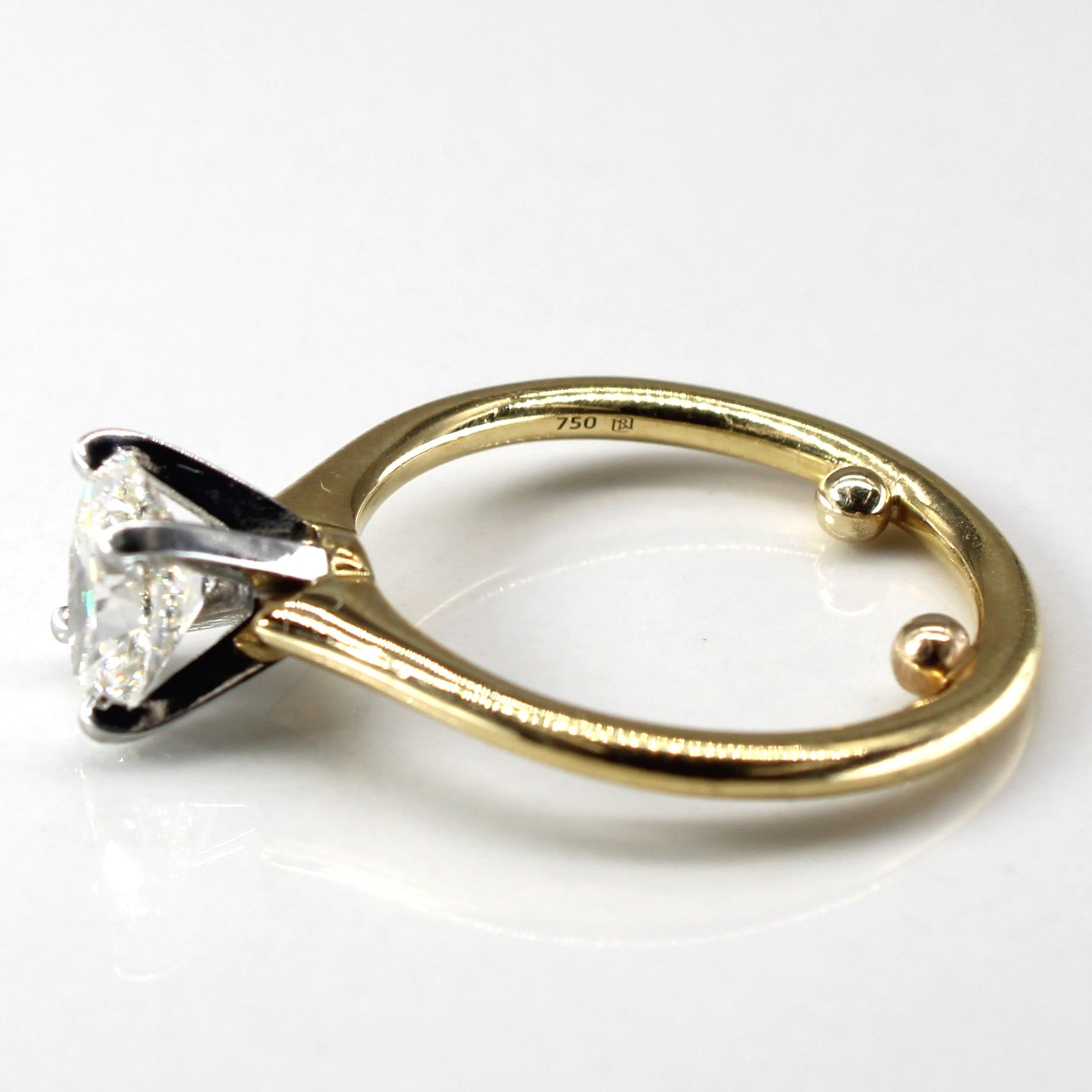 Bague de fiançailles avec diamant ovale certifié GIA | 1,00 ct VS1 K | Taille 5,25 |