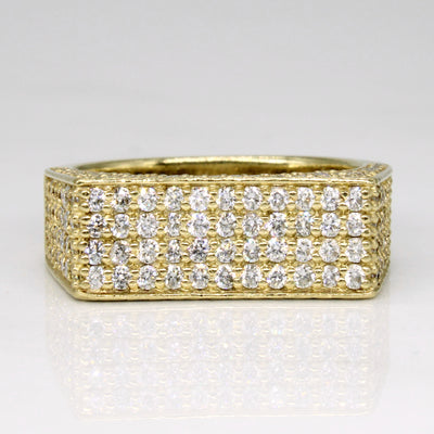 Pave Set Diamond Cocktail Ring | 1.61ctw | SZ 7.75 |