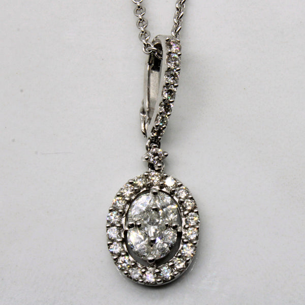 Diamond Pendant & Necklace | 0.86ctw | 16