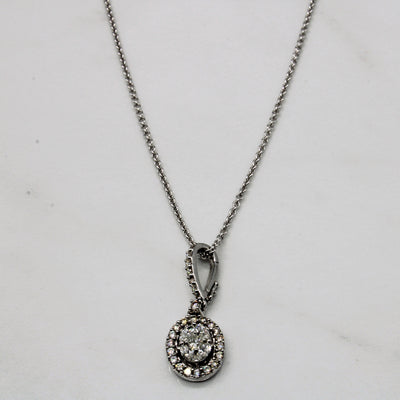 Diamond Pendant & Necklace | 0.86ctw | 16