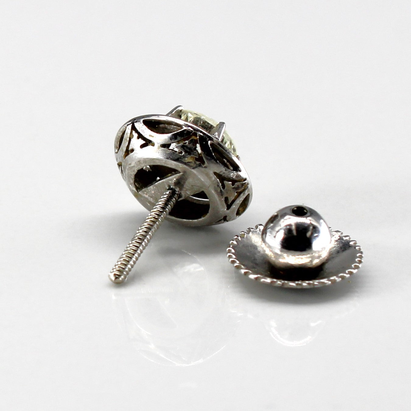 Boucles d'oreilles solitaires en diamant | 1,08 ct VS1/VS2 K/LI/J | 