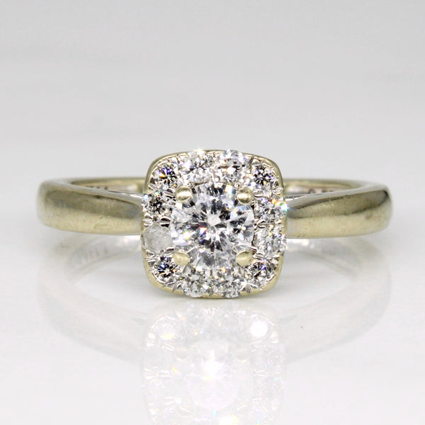 Diamond Halo Engagement Ring | 0.50ctw | SZ 5.75 |