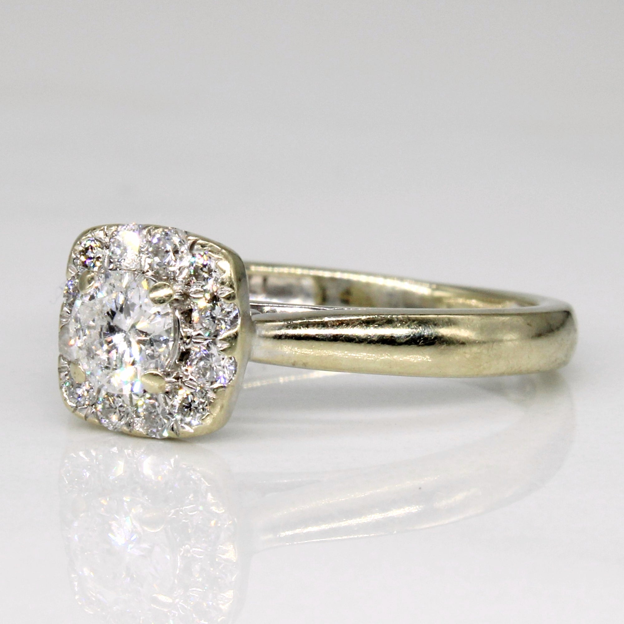 Diamond Halo Engagement Ring | 0.50ctw | SZ 5.75 |