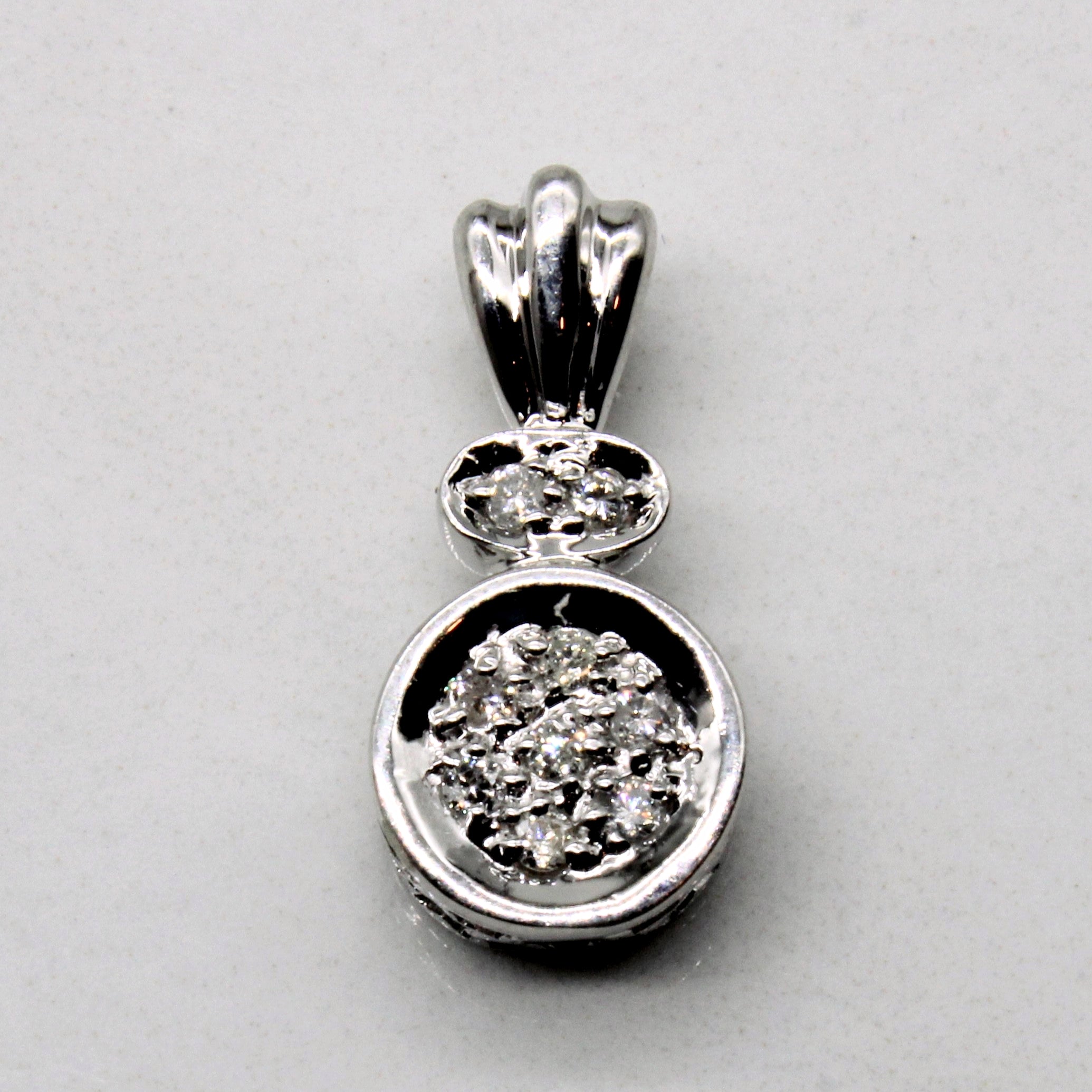 Cluster Set Diamond Pendant | 0.09ctw |