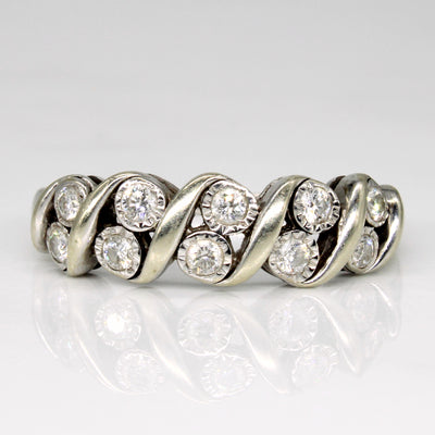 10k White Gold Diamond Ring | 0.30ctw | SZ 9.25 |