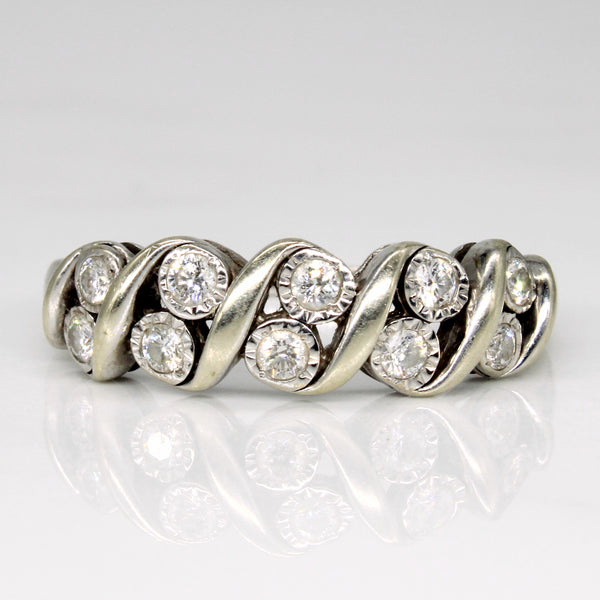 10k White Gold Diamond Ring | 0.30ctw | SZ 9.25 |