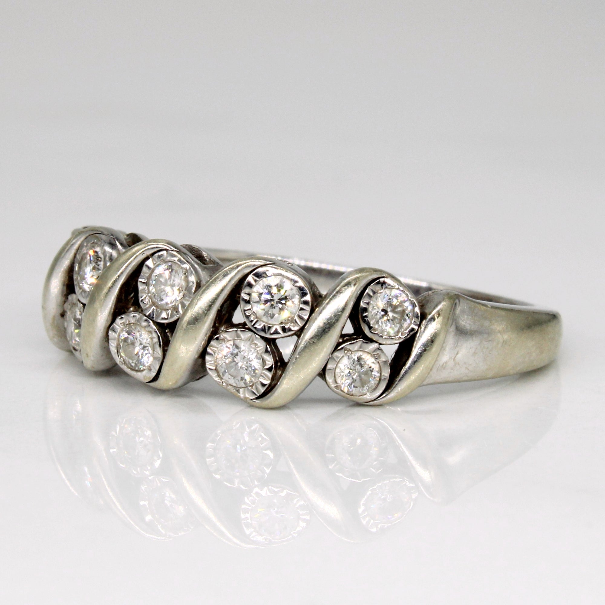 10k White Gold Diamond Ring | 0.30ctw | SZ 9.25 |