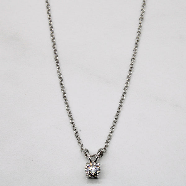 Diamond Pendant & 18k Necklace | 0.30ct | 18