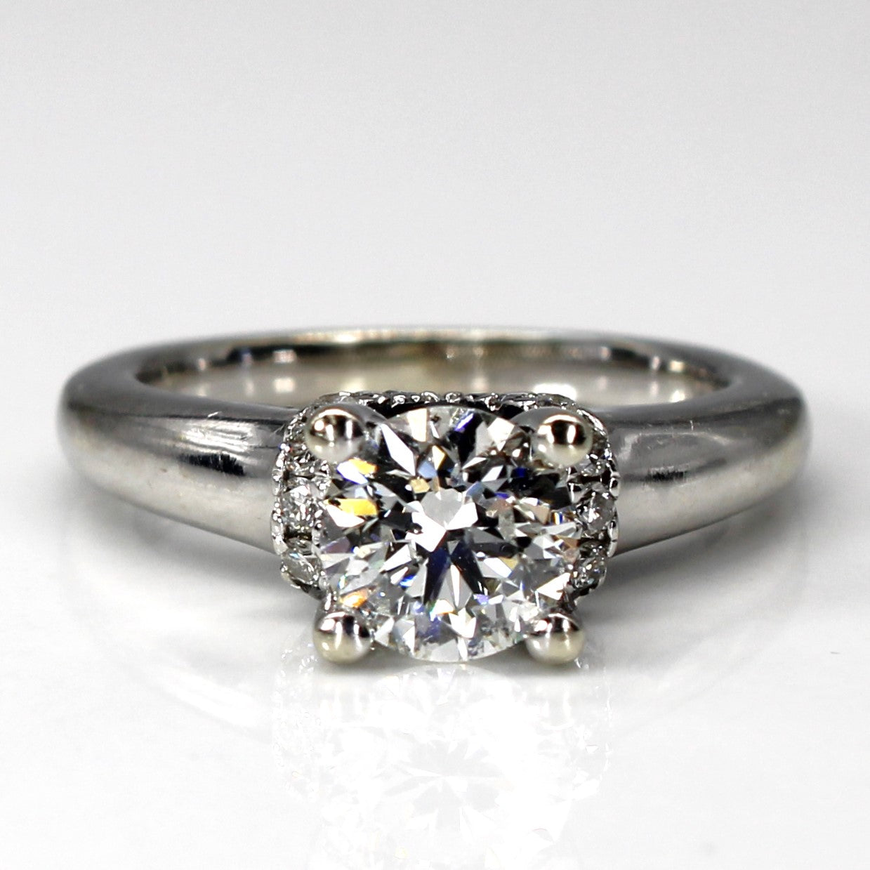 High Set Diamond Engagement Ring | 1.08ctw SI2 H | SZ 4 |