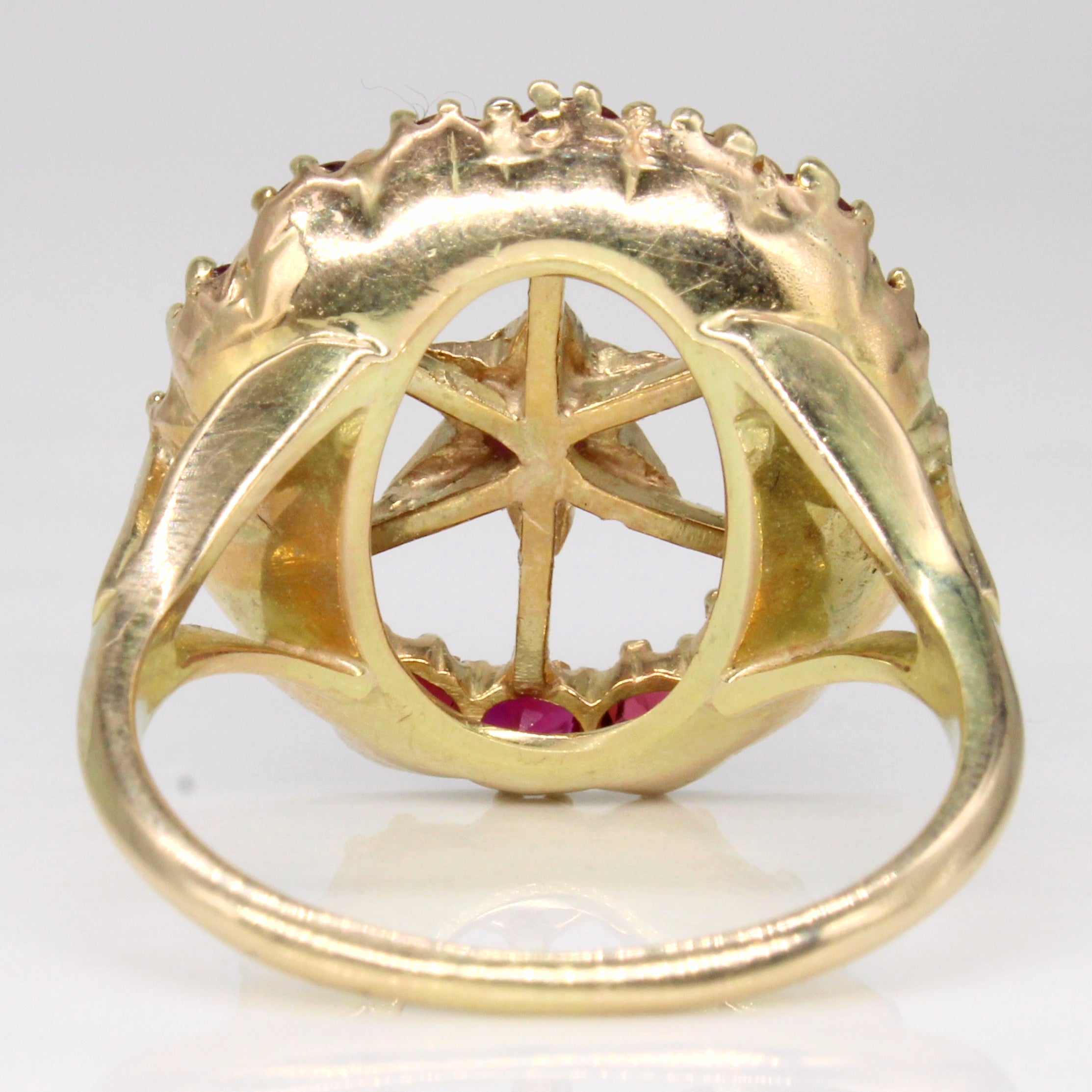 Ruby Circle Star Ring | 1.70ctw | SZ 8.75 |