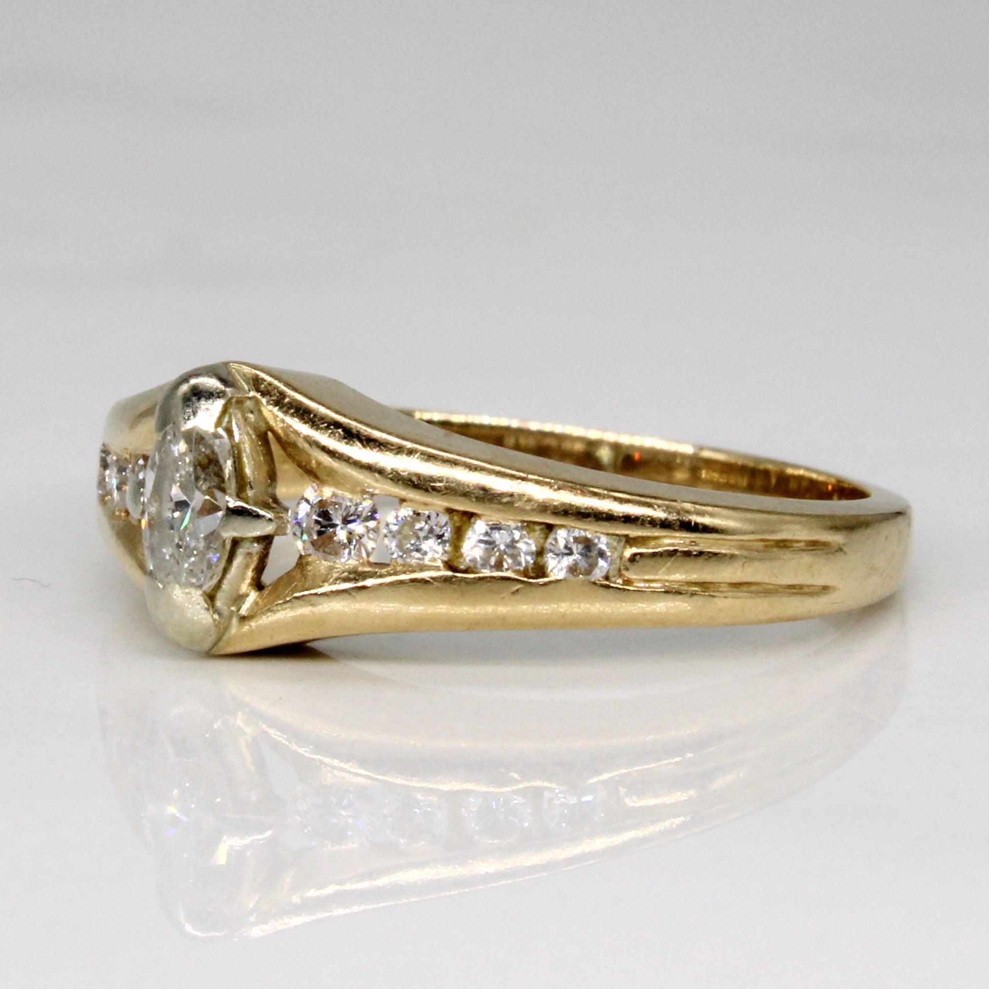 Bague en diamant taille marquise | 0,25 ct | Taille 5 | 