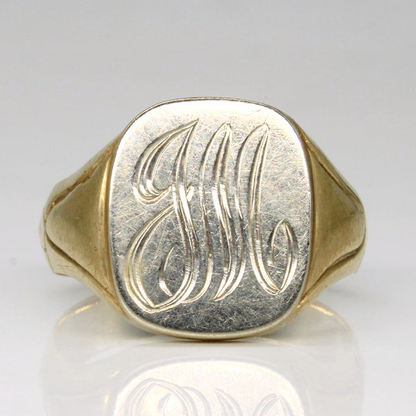 10k Two Tone Gold Signet Ring | SZ 9.25 |