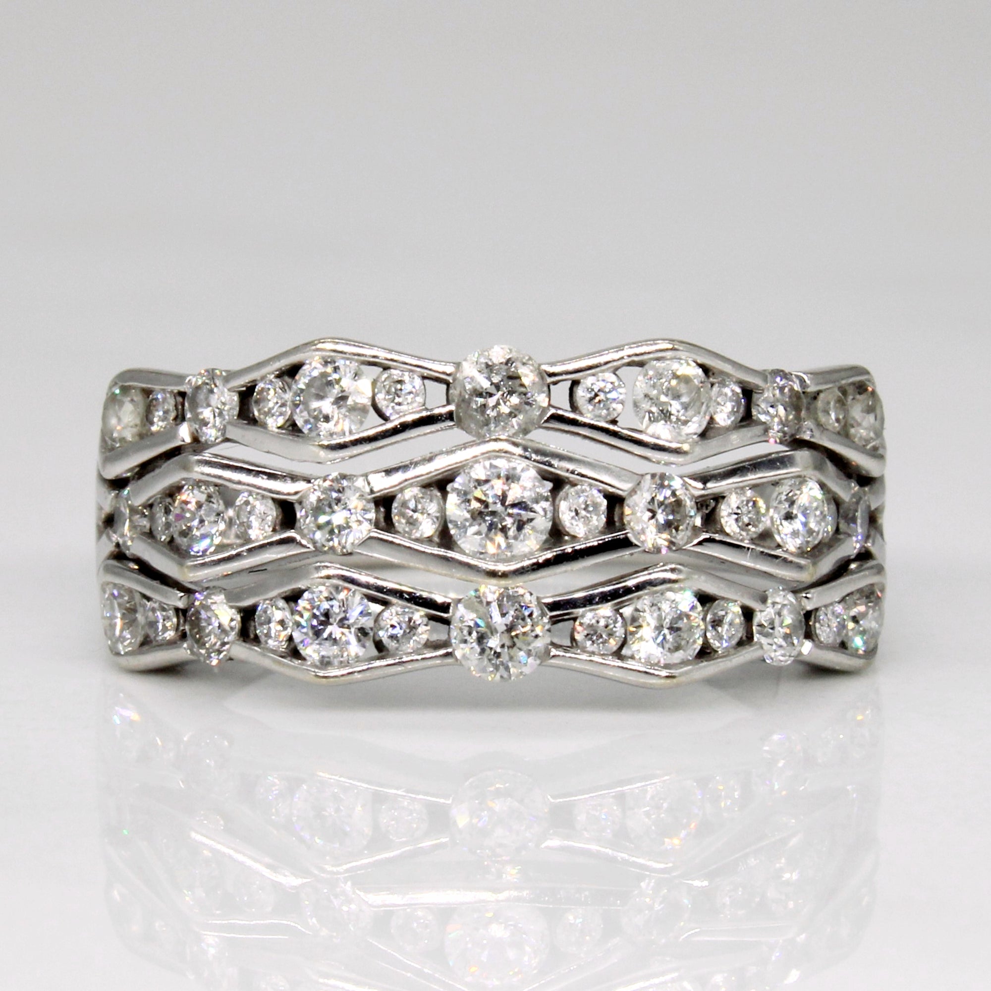 Diamond Cocktail Ring | 0.76ctw | SZ 6.25 |