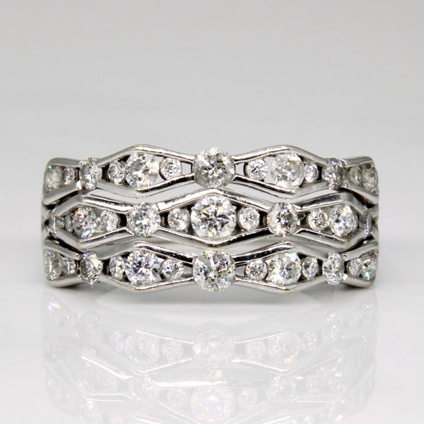 Diamond Cocktail Ring | 0.76ctw | SZ 6.25 |