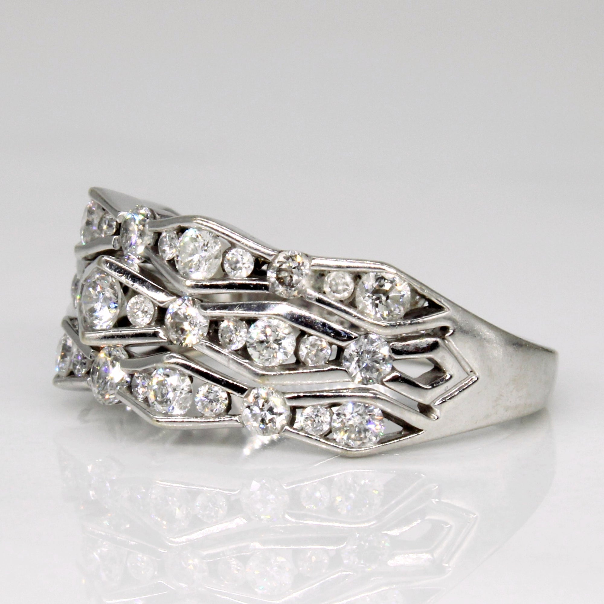 Diamond Cocktail Ring | 0.76ctw | SZ 6.25 |