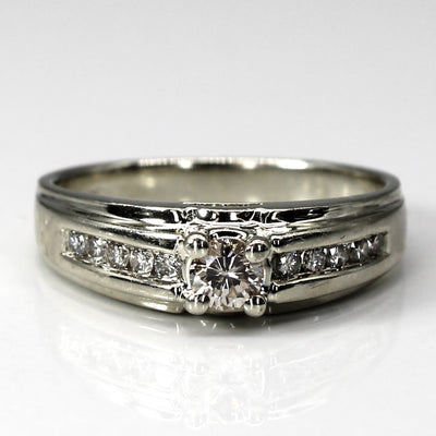 Solitaire with Accents Diamond Ring | 0.29ctw | SZ 7 |