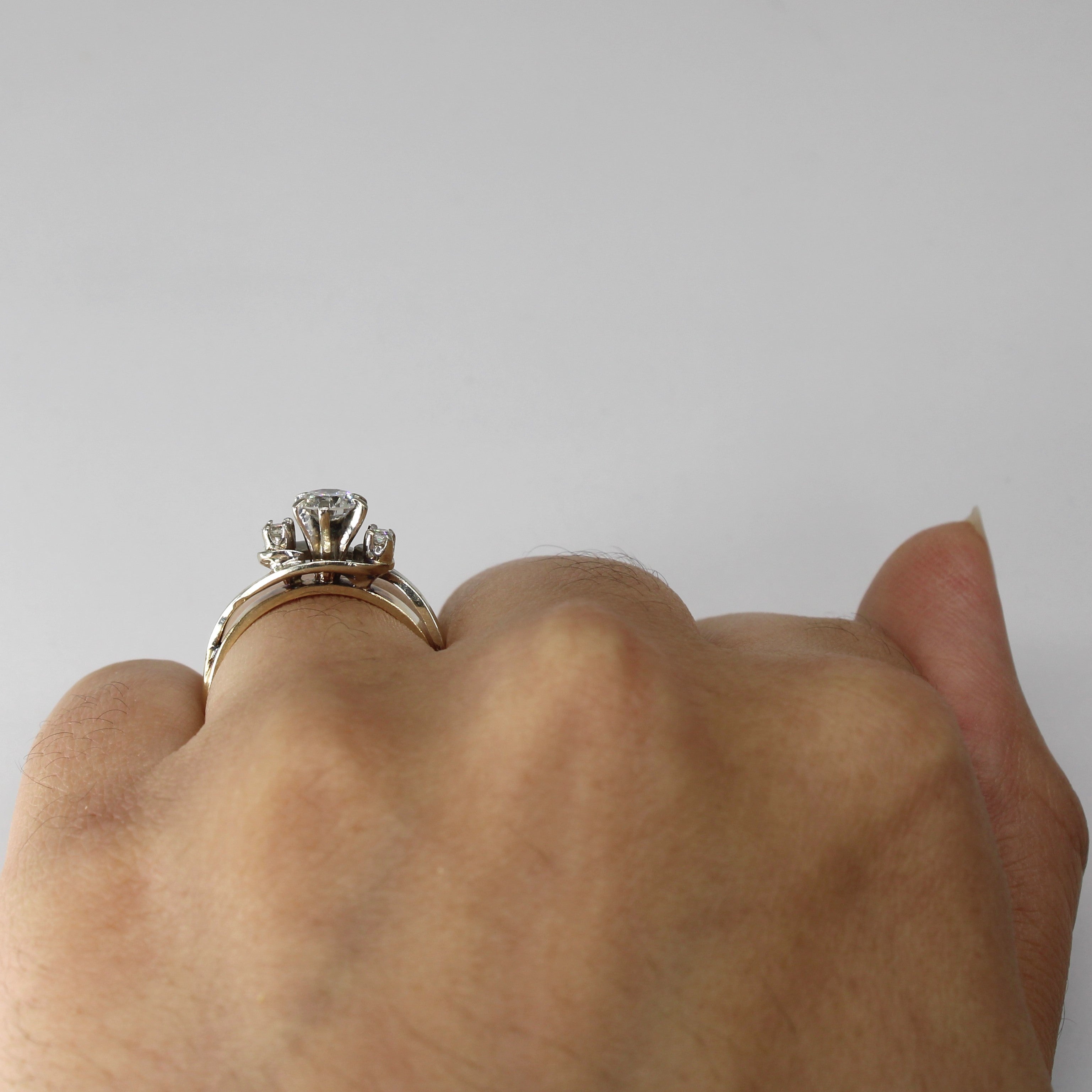 Three Stone Diamond Ring | 0.42ctw| SZ 5.75 |