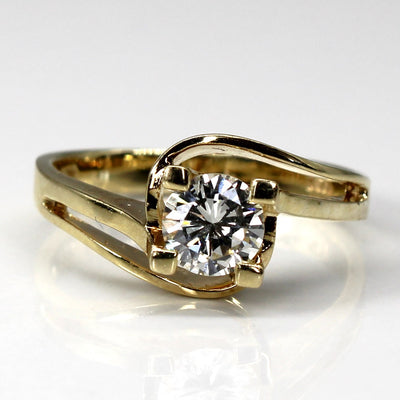 Bypass Solitaire Diamond Ring | 0.60ct | SZ 6.5 |