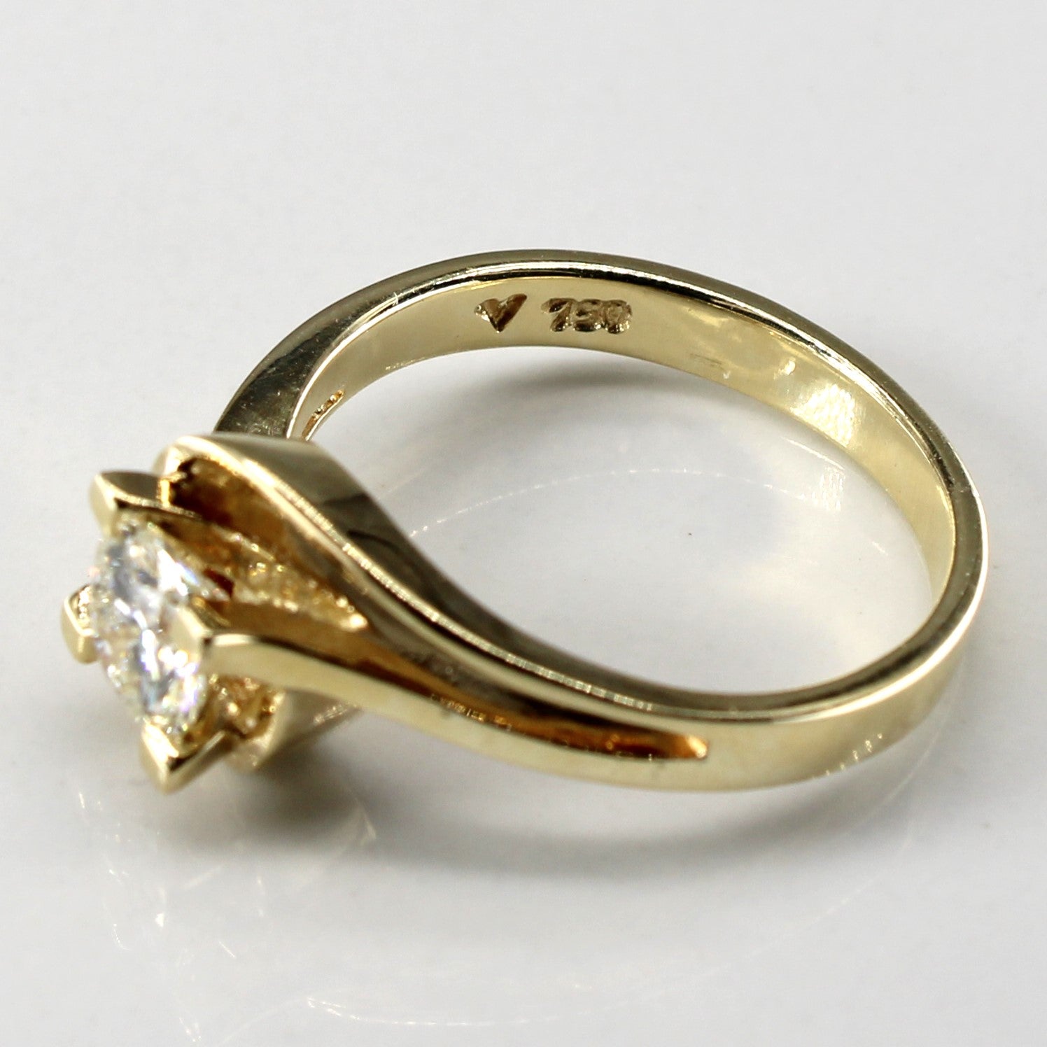 Bypass Solitaire Diamond Ring | 0.60ct | SZ 6.5 |