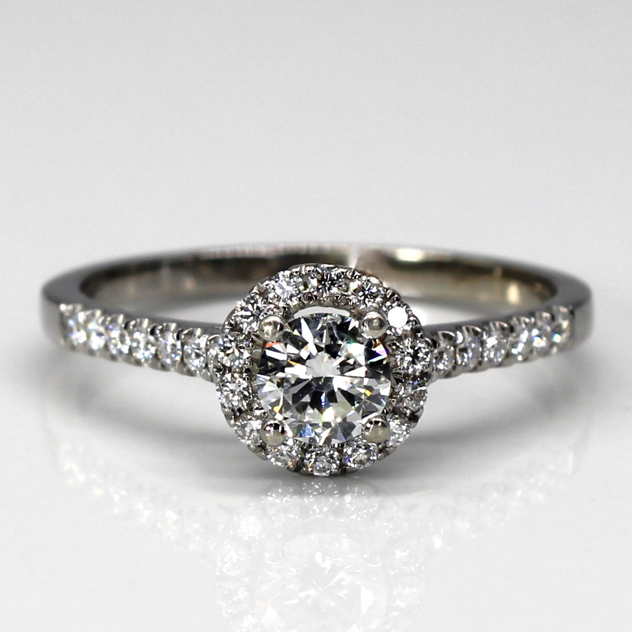 Halo Diamond Engagement Ring | 0.59ctw | SZ 7.75 |
