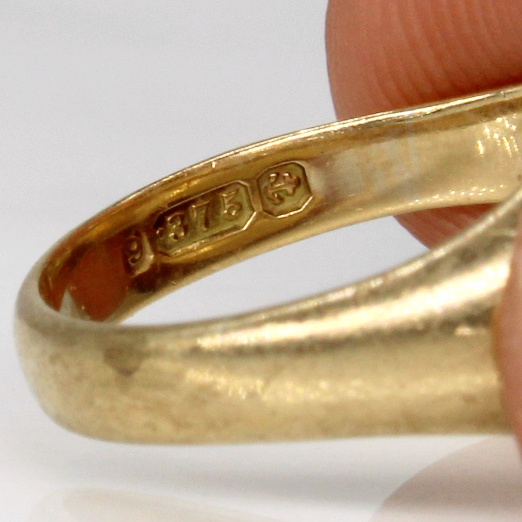 9k Yellow Gold 'A.N.' Signet Ring | SZ 5.25 |