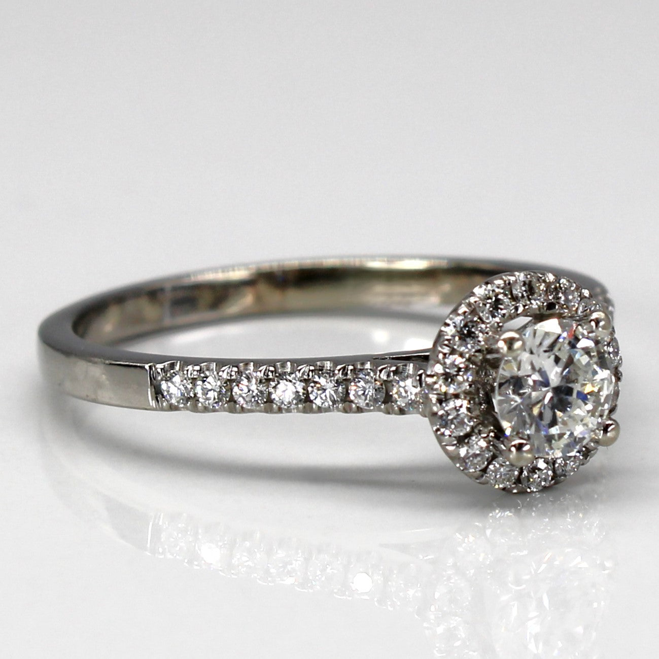 Halo Diamond Engagement Ring | 0.59ctw | SZ 7.75 |