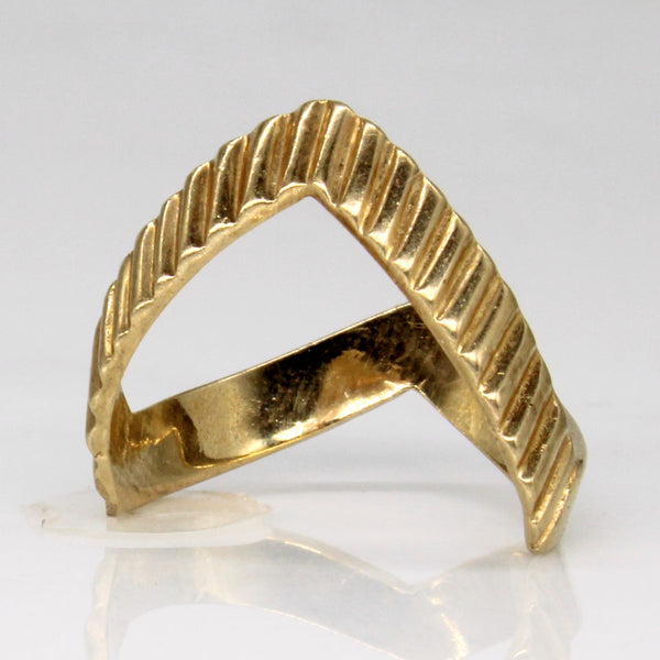 10k Yellow Gold V Ring | SZ 6.25 |