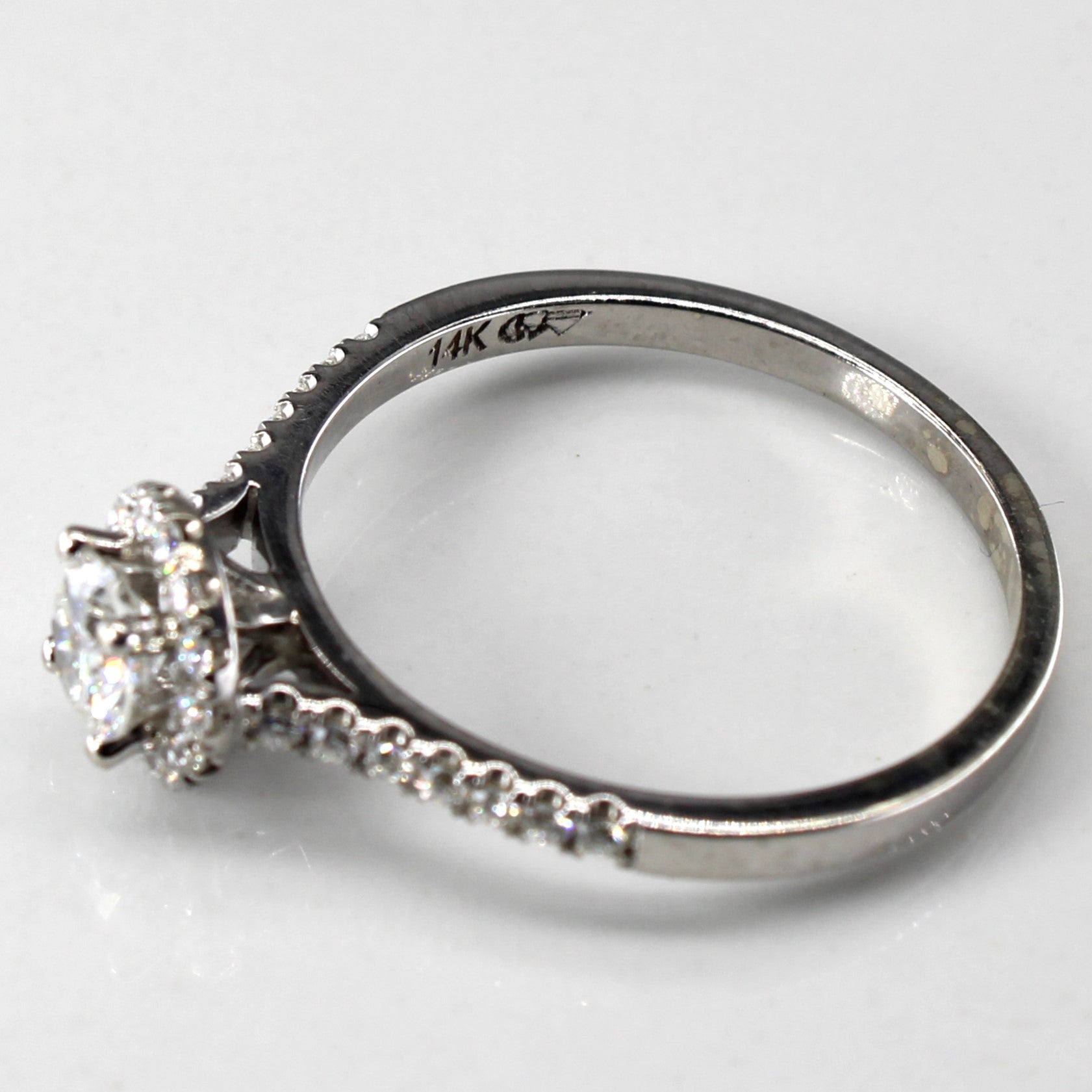 Halo Diamond Engagement Ring | 0.59ctw | SZ 7.75 |