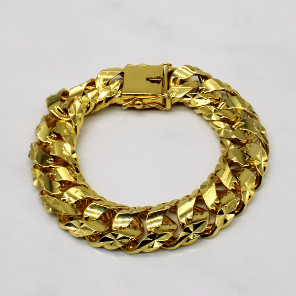 14k Yellow Gold Cuban Link Bracelet | 7